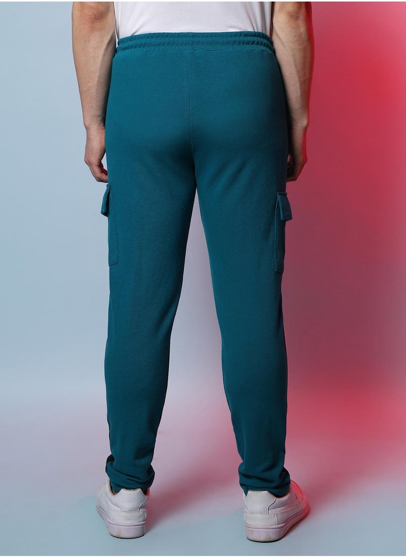 Men's Solid Blue Stylish & Evening Trackpant