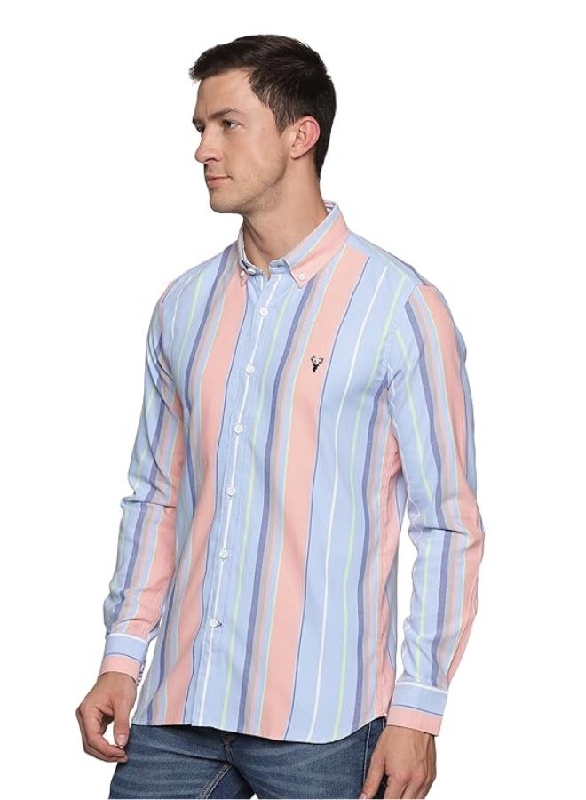 Men's Button Down Slim Fit, Casual Style semi Shirt Dressing | Long Sleeve | Smart Fit Cuff - Mix Color2