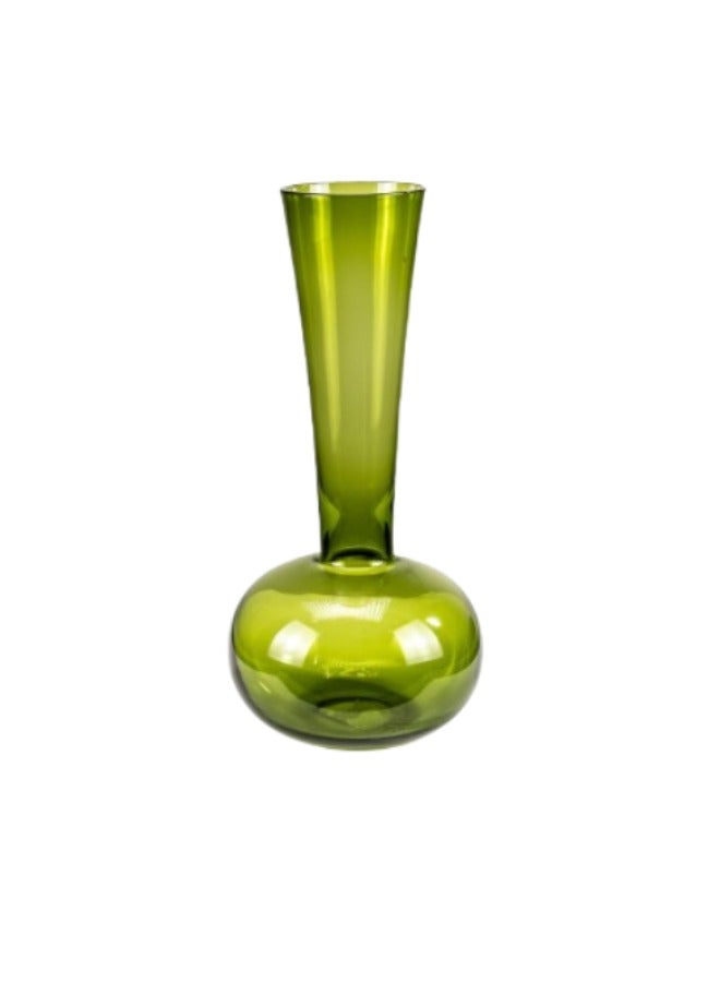 Glass Vase Wide Bottom  Wide bottom glass vase for a stylish and stable display of floral arrangements