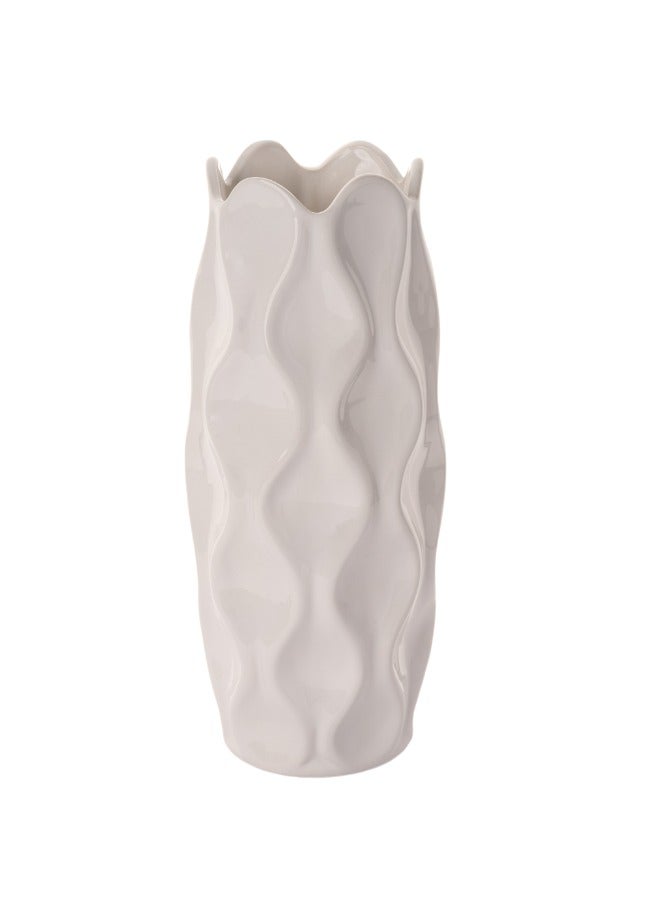 Ceramic Vase Base  Classic ceramic base vase, versatile for various decor styles and uses