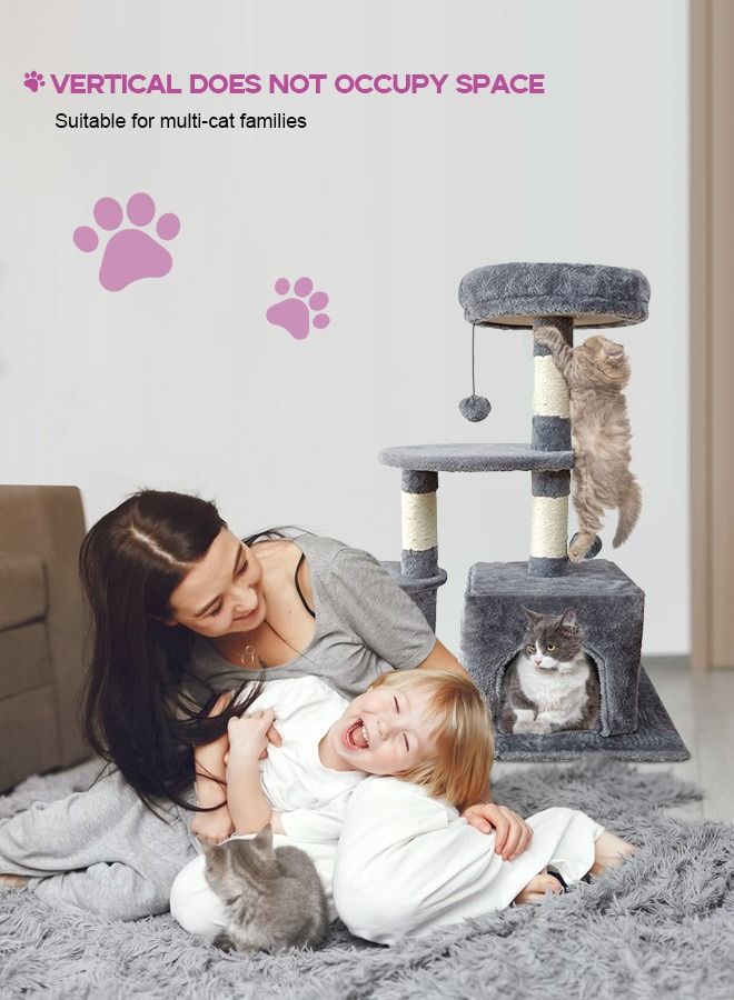 Cat Tree for Indoor Cats,Cat Tree Tower,Cat Bed,with Sisal Scratching Posts,Houses,Cats Activity Tower,Cat Furniture