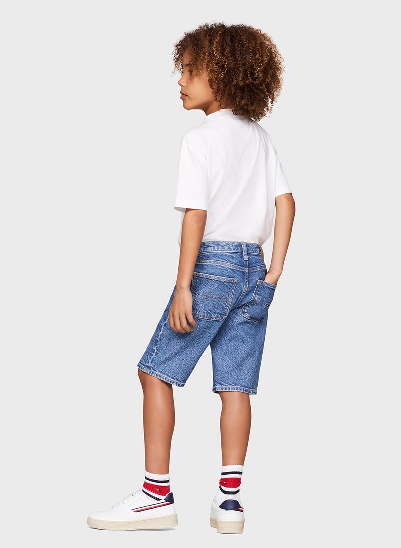 SKATER MID SALT&PEP DENIM SHORT