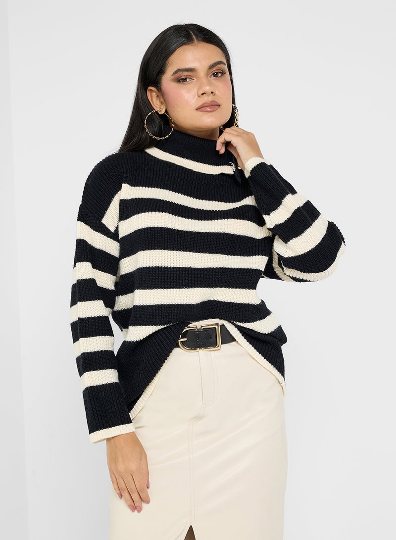 Striped Crew Neck Sweater