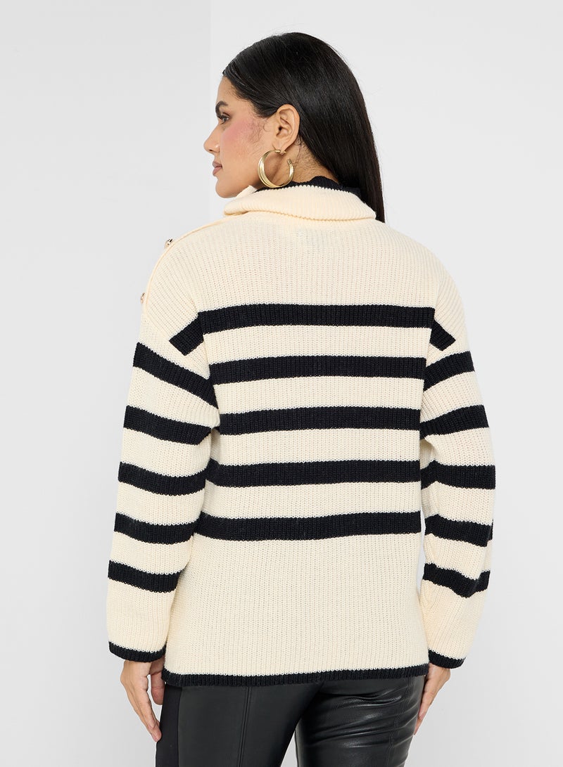 Striped Crew Neck Sweater