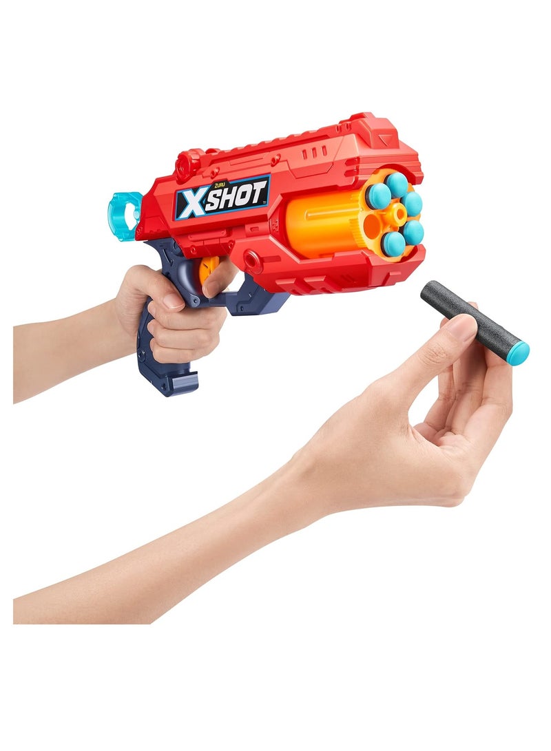 X-Shot Excel | Double Reflex 6 & Kickback Blaster Combo Pack | 48 Darts & 3 Cans | Action Aiming Game for Kids, Teens & Adults | Outdoor Activities | Ages 8+