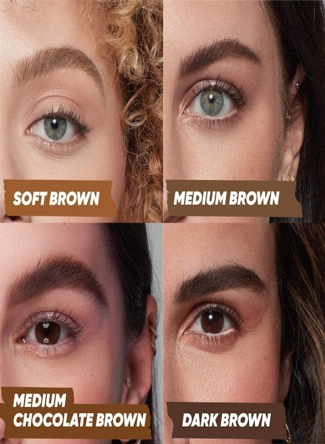 Kosas Air Brow Tinted Clean Volumizing Eyebrow Gel 3.7g - Medium Chocolate Brown - Warm Medium Brown Full, Fluffy & Defined Brows