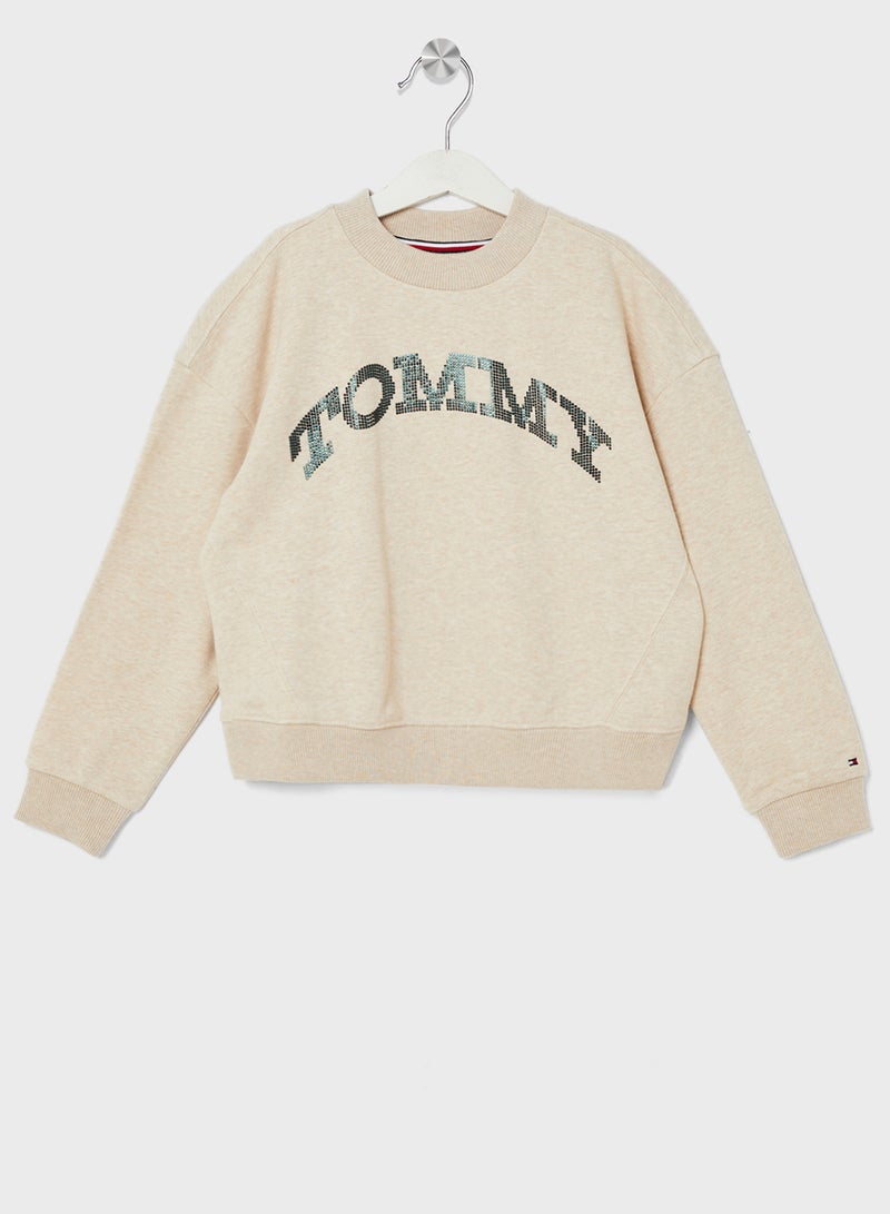 TOMMY DOT FOIL CN SWEATSHIRT