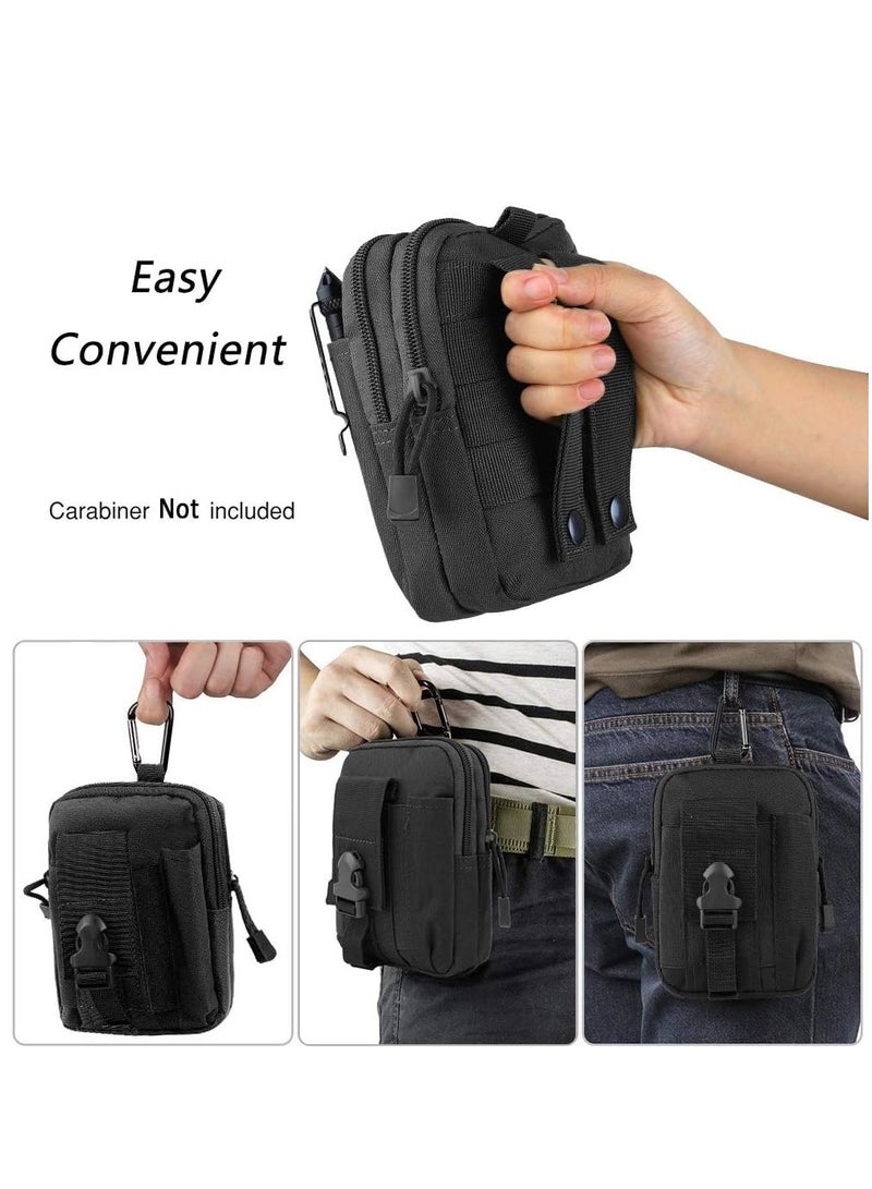 Tactical Waist Pouch, EDC Utility Gadget Waist Bag, Compact Multipurpose Tactical Molle Pouch with Zipper, Universal Waist Belt Bag for Camping Hiking Outdoor