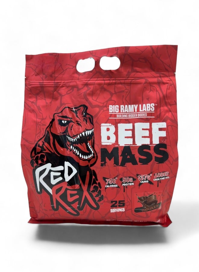 Red Rex Beef Mass - 25 Servings, Chocolate Flavor 10.71lb