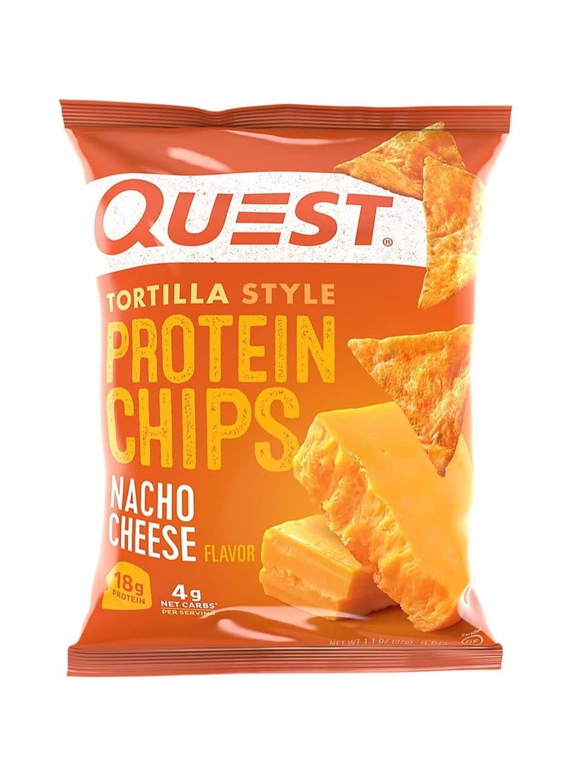 Quest Tortilla Style Protein Chips Nacho Cheese 32g Pack of 8