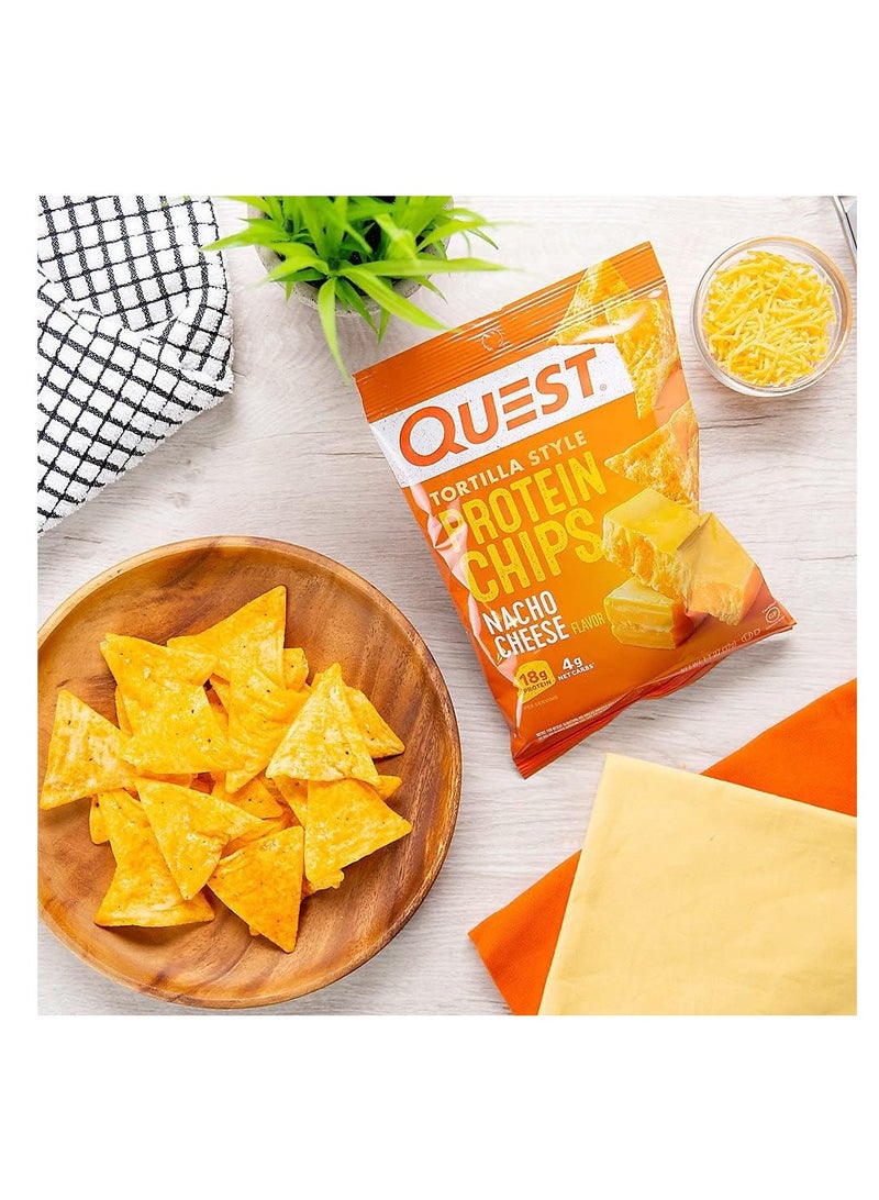 Quest Tortilla Style Protein Chips Nacho Cheese 32g Pack of 8