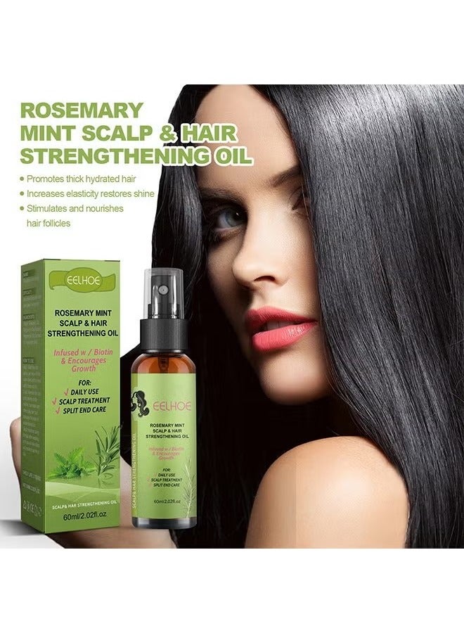 Rosemary Mint Scalp& Hair Strengthening Oil,Stop Hair Loss Hair, Thinning Treatment Hair Growth Oil for Women & Men 60ml