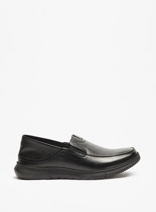 Men's Textured Slip-On Moccasins