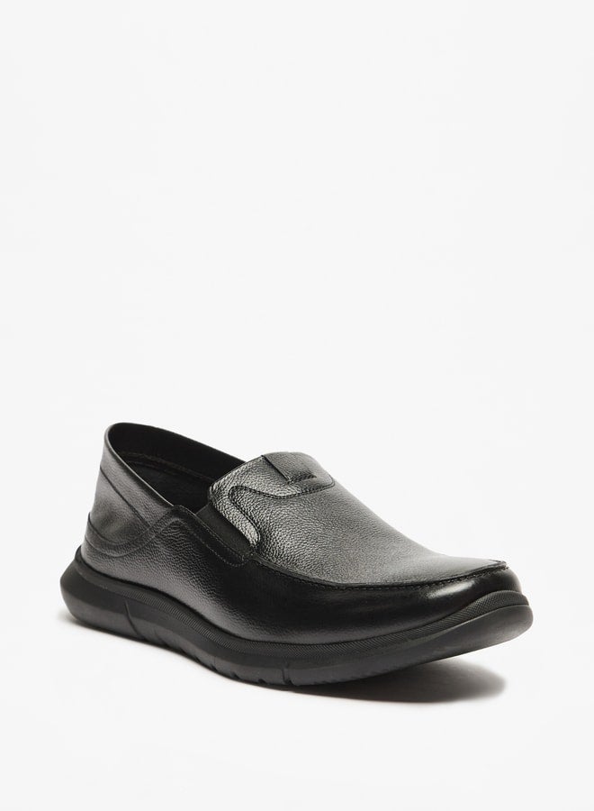 Men's Textured Slip-On Moccasins