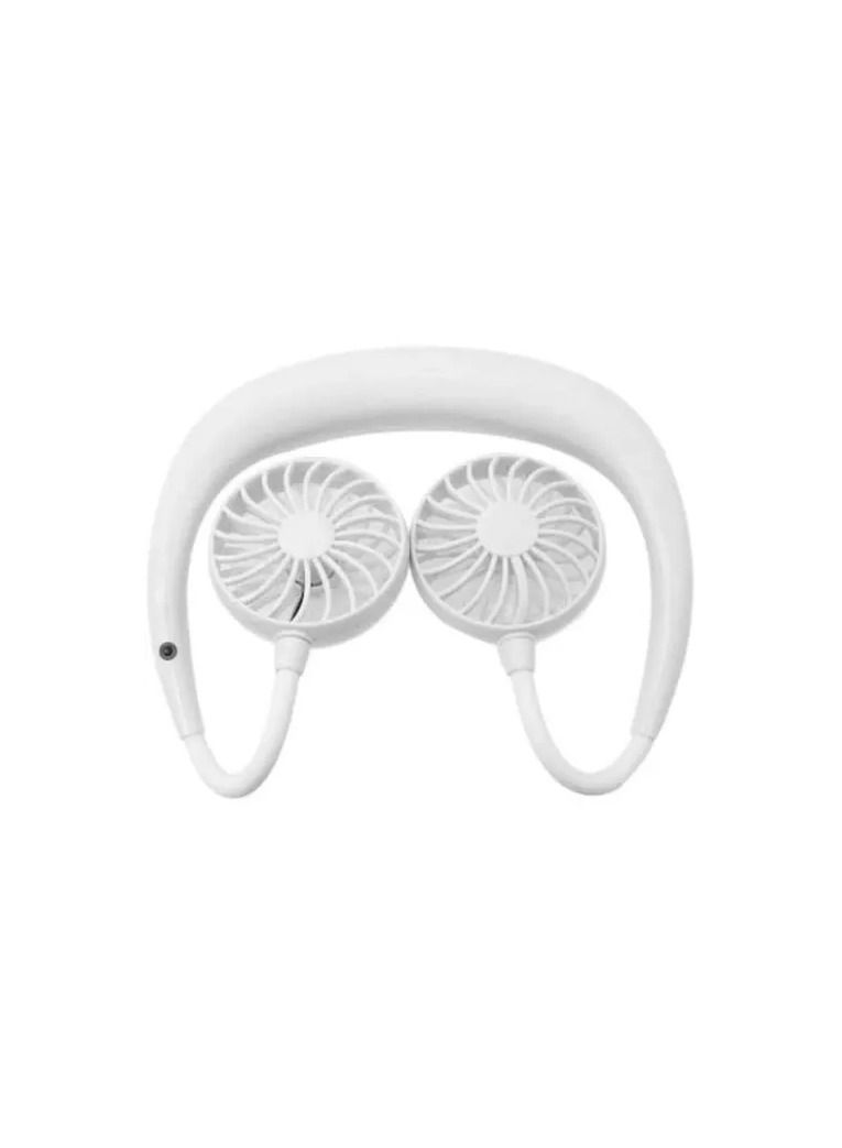 Hands Free Neck Band Hanging USB Rechargeable Dual Fan Mini Air Cooler For Summer