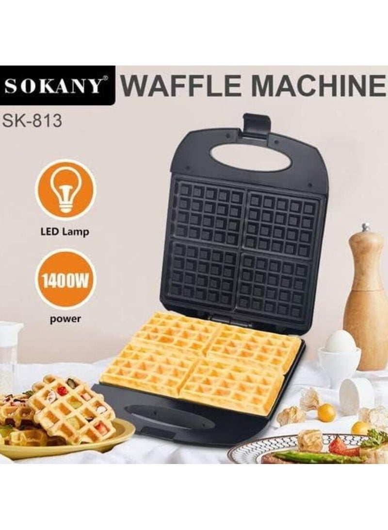 Sokany (SK-813) Waffle Maker 4 Chip - 1400W