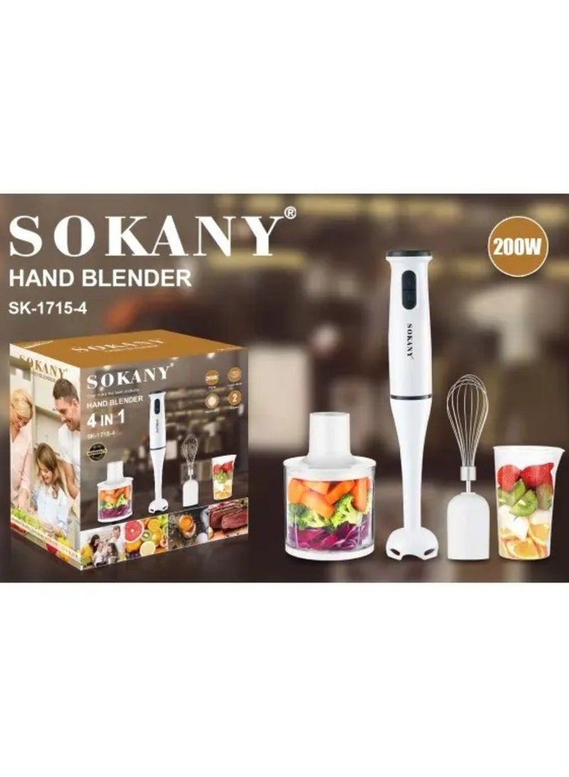 Sokany Hand blender 4 in 1 SK-1715-4