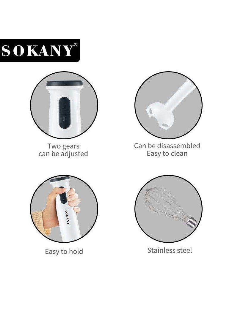 SOKANY SK-1718-4 hand blender electric kitchen appliance set baby food blender handheld egg mixer multifunctional food mixer