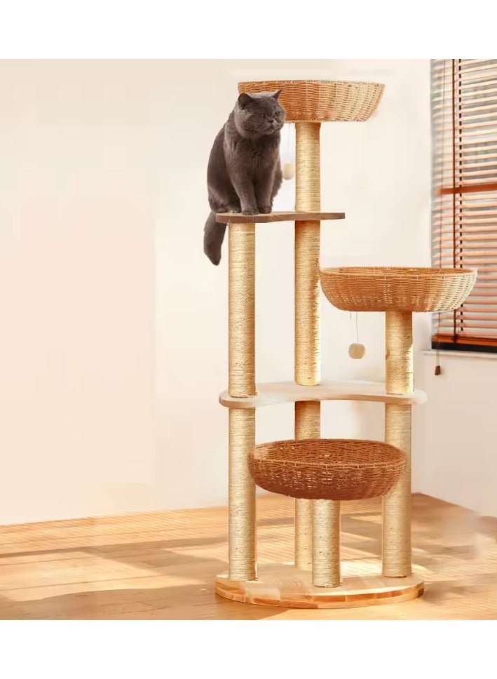 Cat Ceiling Tree Tower Large Cats Condo Tree Play Furniture Scratcher Perch Couch Bed Cat Climbing Frame