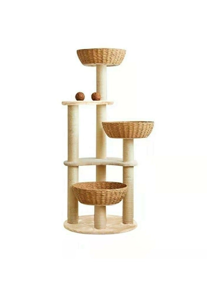 Cat Ceiling Tree Tower Large Cats Condo Tree Play Furniture Scratcher Perch Couch Bed Cat Climbing Frame