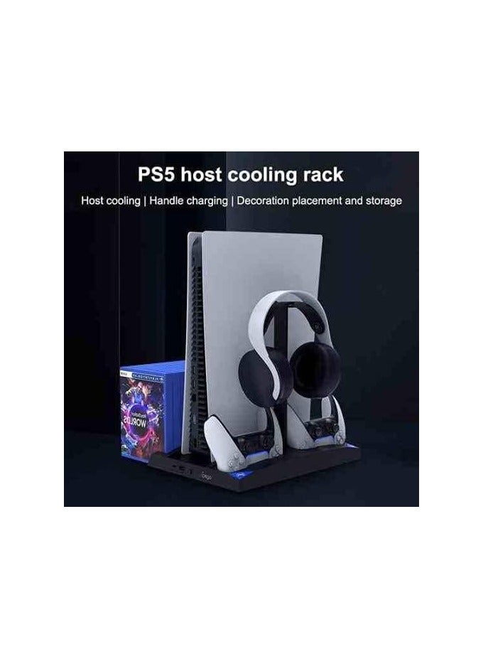 IPega 6 in 1 Game Vertical Stand Multifunctional Cooling Fan Charging Base For PS5