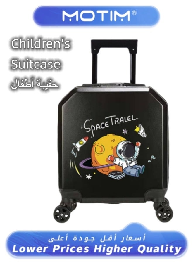 Travel Luggage Carry-On Luggage Kid's Luggage 18 inch Small Luggage with Spinning Wheels Cartoon Suitcase