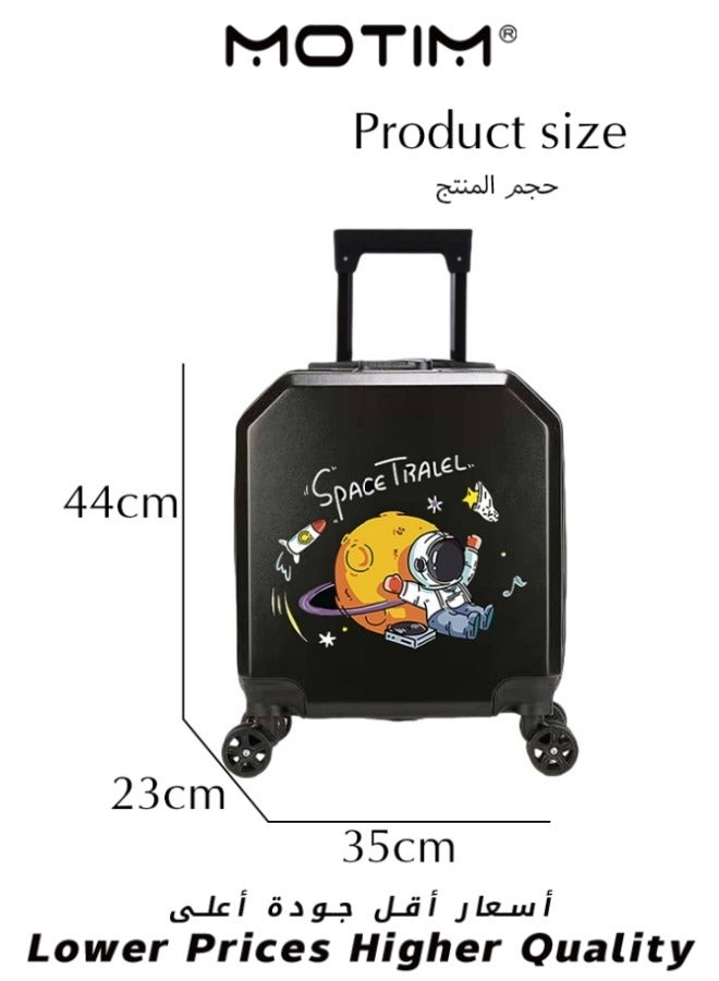 Travel Luggage Carry-On Luggage Kid's Luggage 18 inch Small Luggage with Spinning Wheels Cartoon Suitcase