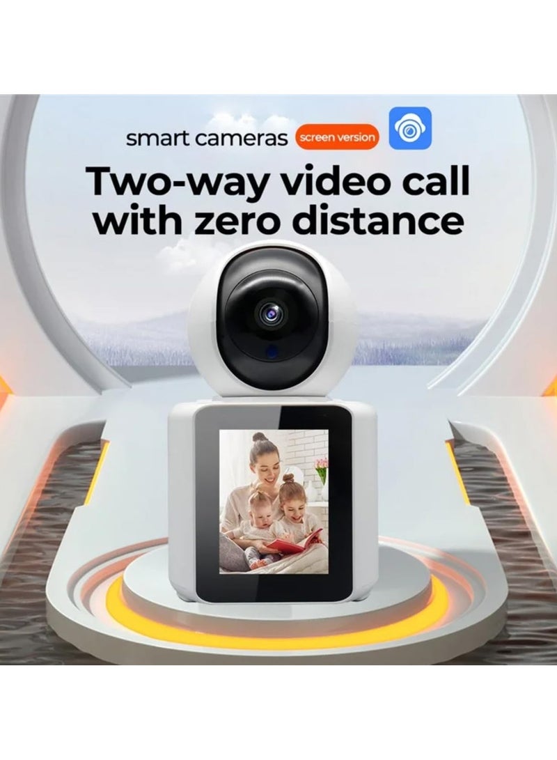 Full HD 360 Degree Camera: Panoramic View, Night Vision, AI Human Detection, Android/iOS Compatible, White, Full Protection