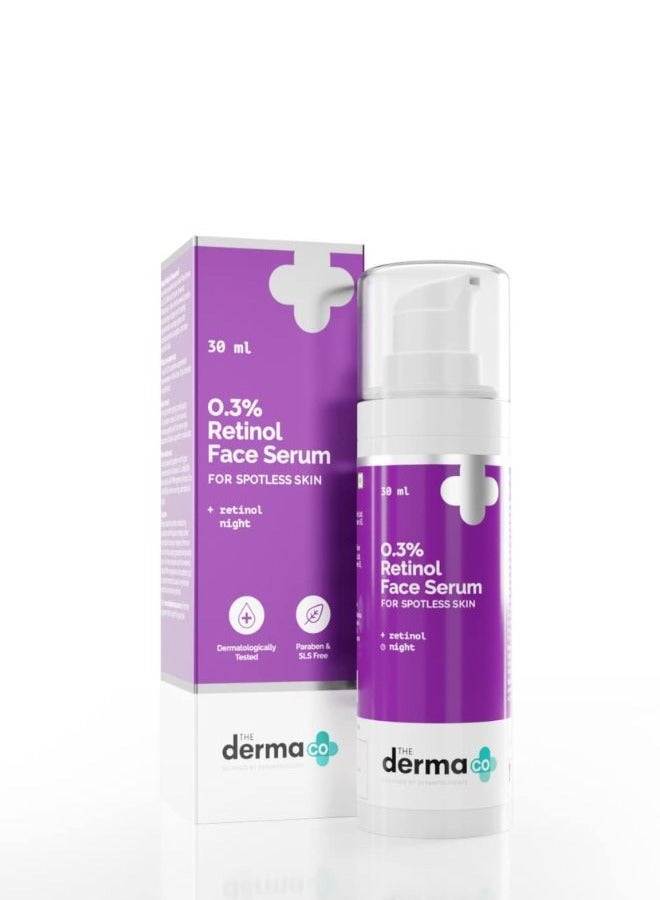 The Derma Co 0.3% Retinol Serum for Younger-Looking & Spotless Skin - 30 ml