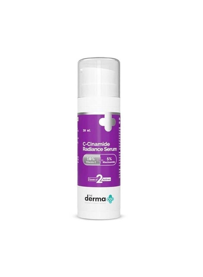 The Derma Co C-Cinamide Radiance Vitamin C Serum With 10% Vitamin C & 5% Niacinamide for Glowing & Spotless Skin - 30ml