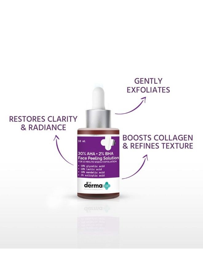 The Derma Co Repairing,Exfoliating 30% AHA + 2% BHA Face Peeling Solution- 30 ml