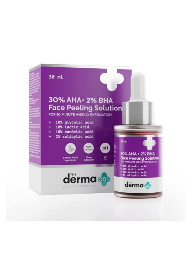 The Derma Co Repairing,Exfoliating 30% AHA + 2% BHA Face Peeling Solution- 30 ml