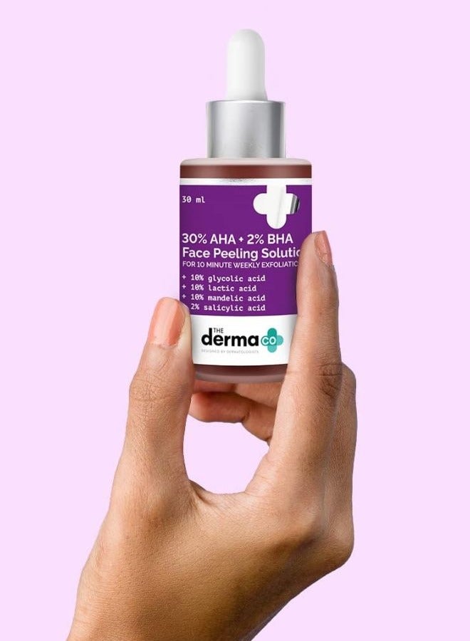 The Derma Co Repairing,Exfoliating 30% AHA + 2% BHA Face Peeling Solution- 30 ml