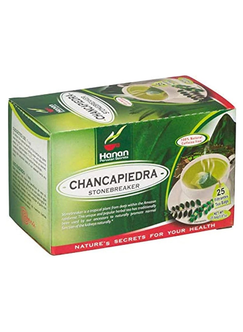 Stone Breaker Chanca Piedra Herbal Tea 100% Naural From Peru 25 Tea Bags Natural Kidney Cleanse And Gallbladder Stones