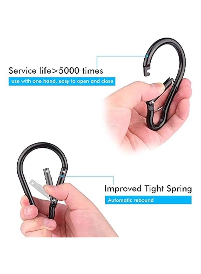 Carabiner Caribeaner Clip,Extra Large 4 Aluminum Carabeaner Keychain Hook,Spring Snap Key Chain Clip