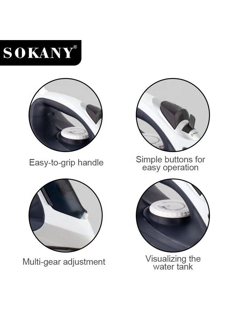 Sokany Steam Iron Sokany SK-11001 Ceramic Powerful Steam -2200 W