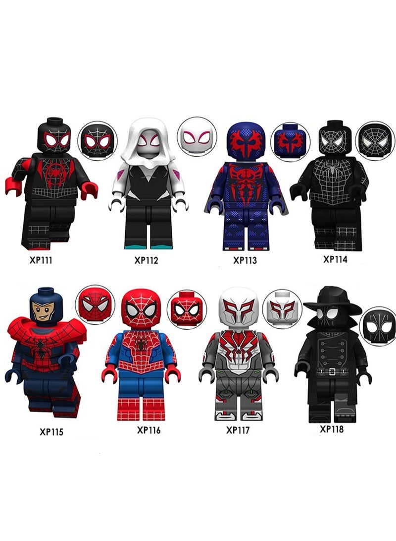 8-Piece Spider-Man Series Building Blocks Minifigures Model Toys Suitable For Boys Gifts Bag Pack