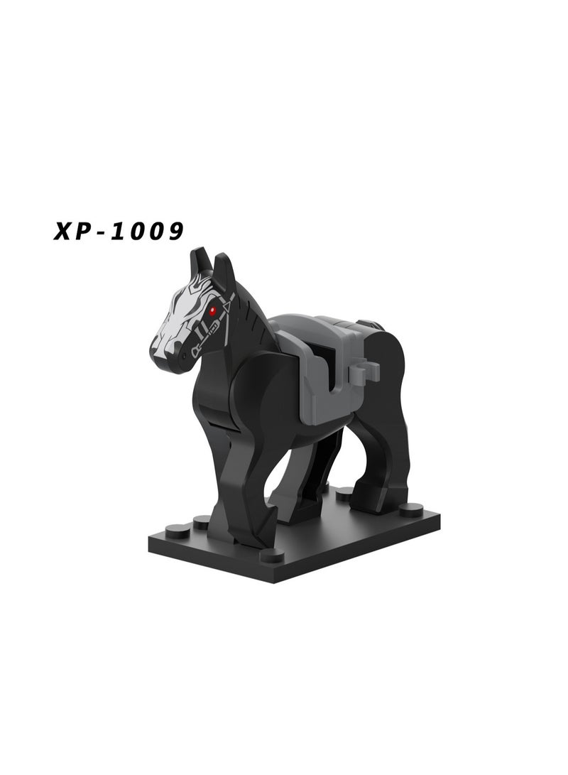 4-Piece Horse Series Children's Educational Building Blocks Minifigures Toys Suitable For Boys Gifts Bag Pack