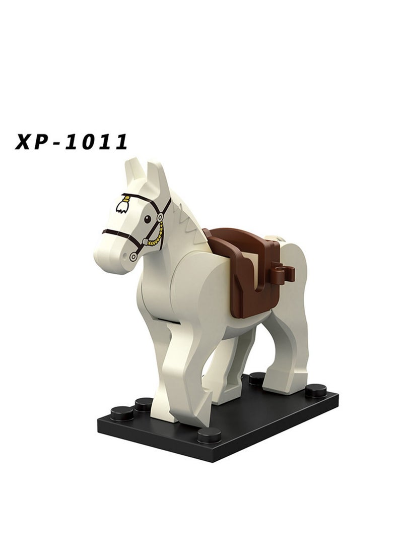 6-Piece Horse Series Children's Educational Building Blocks Minifigures Toys Suitable For Boys Gifts Bag Pack