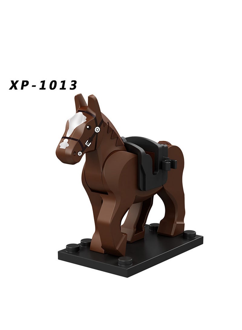 6-Piece Horse Series Children's Educational Building Blocks Minifigures Toys Suitable For Boys Gifts Bag Pack