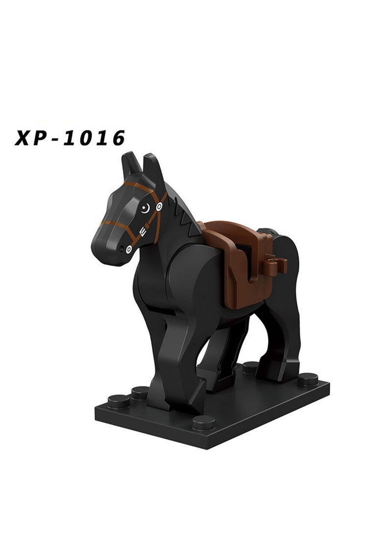 6-Piece Horse Series Children's Educational Building Blocks Minifigures Toys Suitable For Boys Gifts Bag Pack