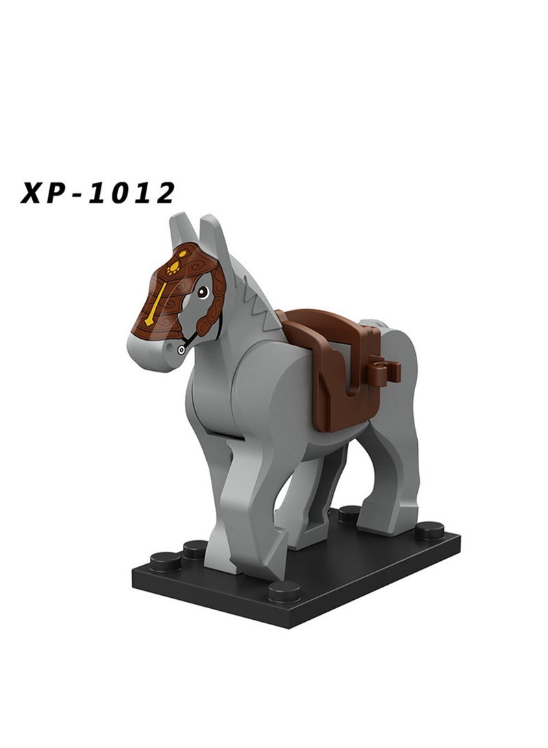 6-Piece Horse Series Children's Educational Building Blocks Minifigures Toys Suitable For Boys Gifts Bag Pack