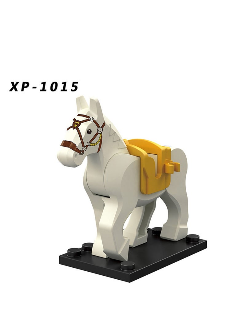 6-Piece Horse Series Children's Educational Building Blocks Minifigures Toys Suitable For Boys Gifts Bag Pack