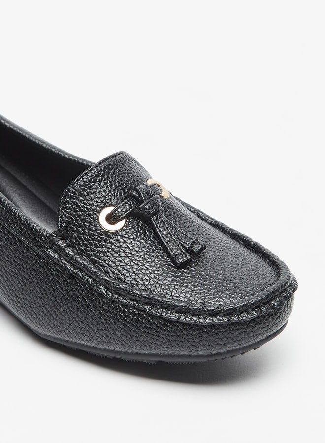 Women's Textured Slip-On Shoes with Wedge Heels