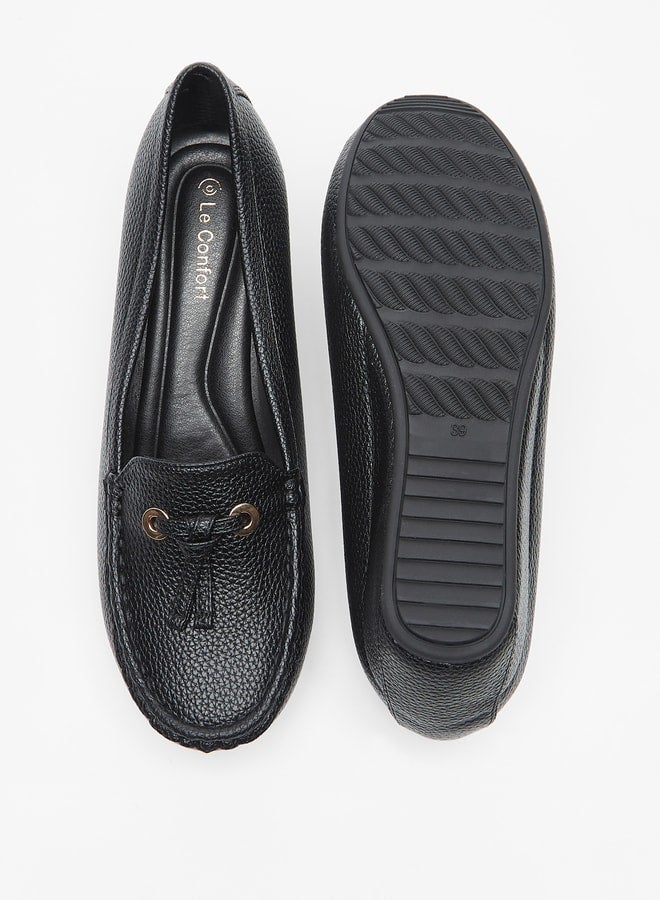 Women's Textured Slip-On Shoes with Wedge Heels