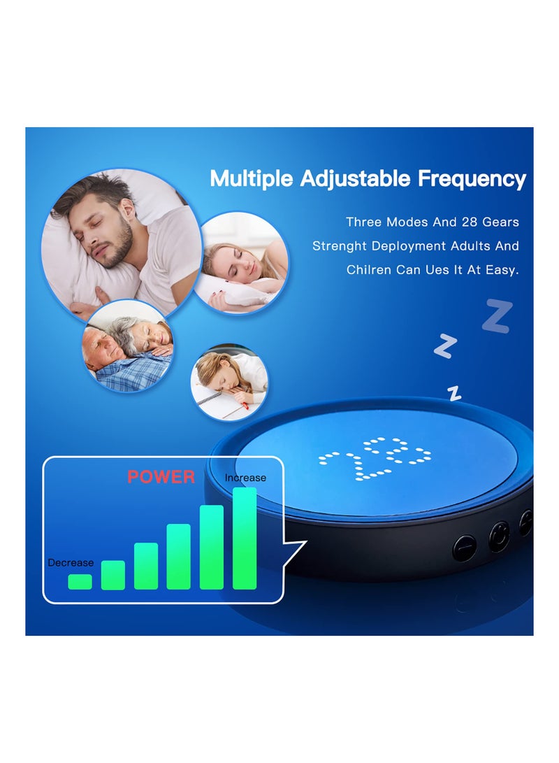 EMS Microcurrent Sleep Aid Device with LCD Screen - Effective Insomnia Relief for Stress and Anxiety, Perfect for Business Travelers and Those with Sleep Quality Issues (1 Pack)