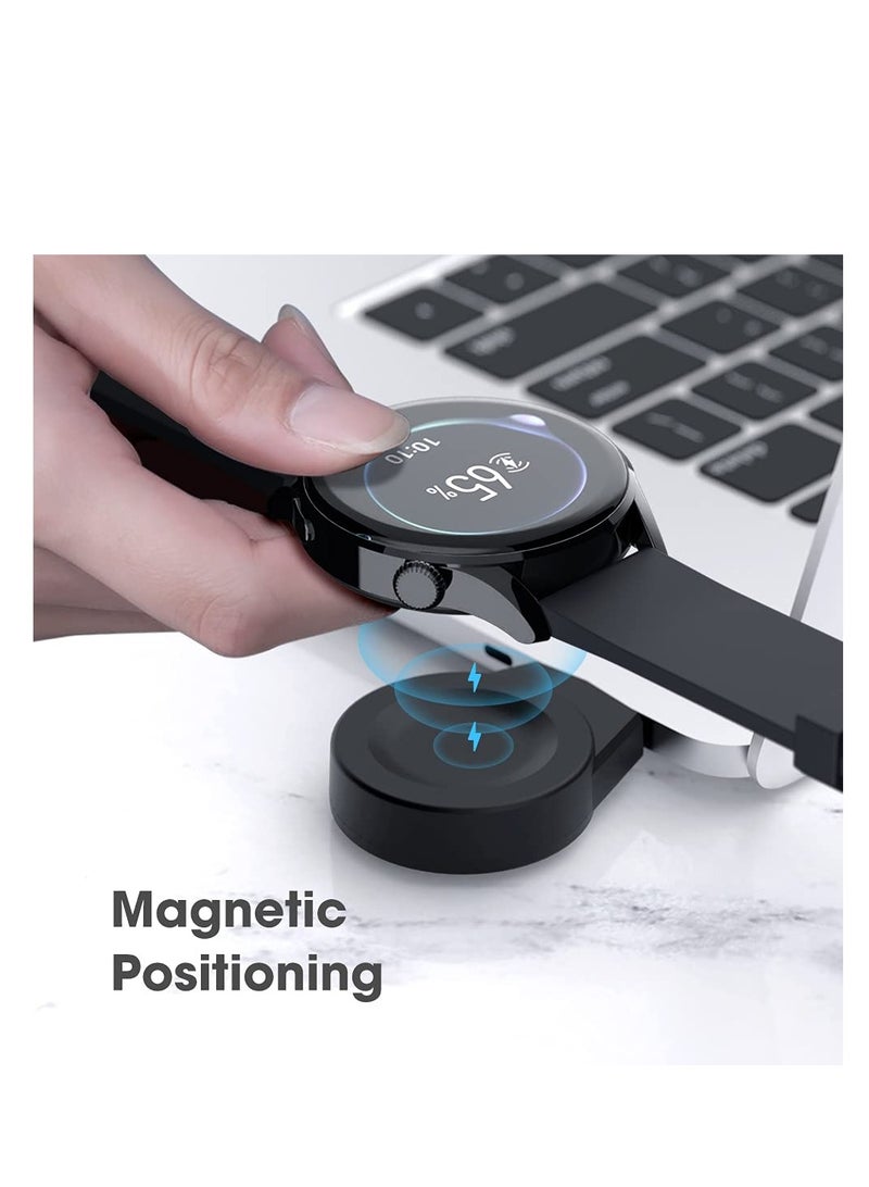 2 in 1 USB Charger for HUAWEI Watch 3, Magnetic Wireless Charging for HUAWEI Watch 3 Pro/HUAWEI Watch GT2 Pro,Travel Portable Smart Watch Charger for HUAWEI Watch 3 with USB C Charger port