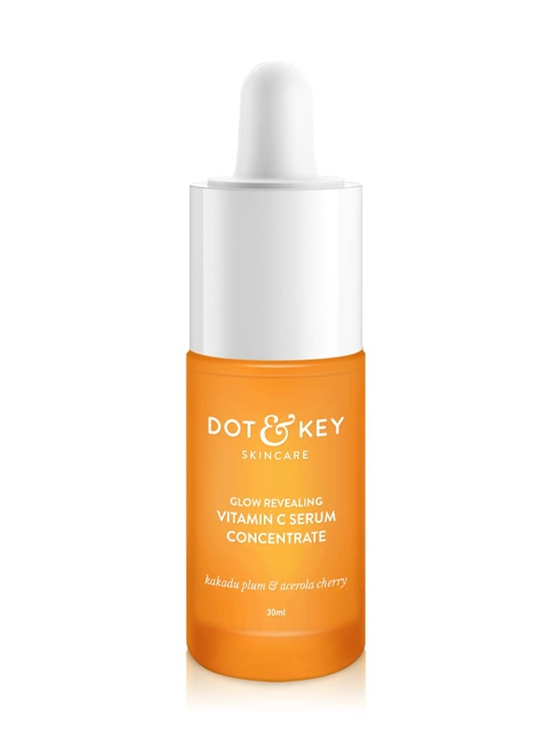 Dot & Key Glow Revealing Vitamin C Serum Concentrate with Kakadu Plum & Acerola Cherry | Face Serum for Dark Spots, Pigmentation & Dull Skin | 30ml