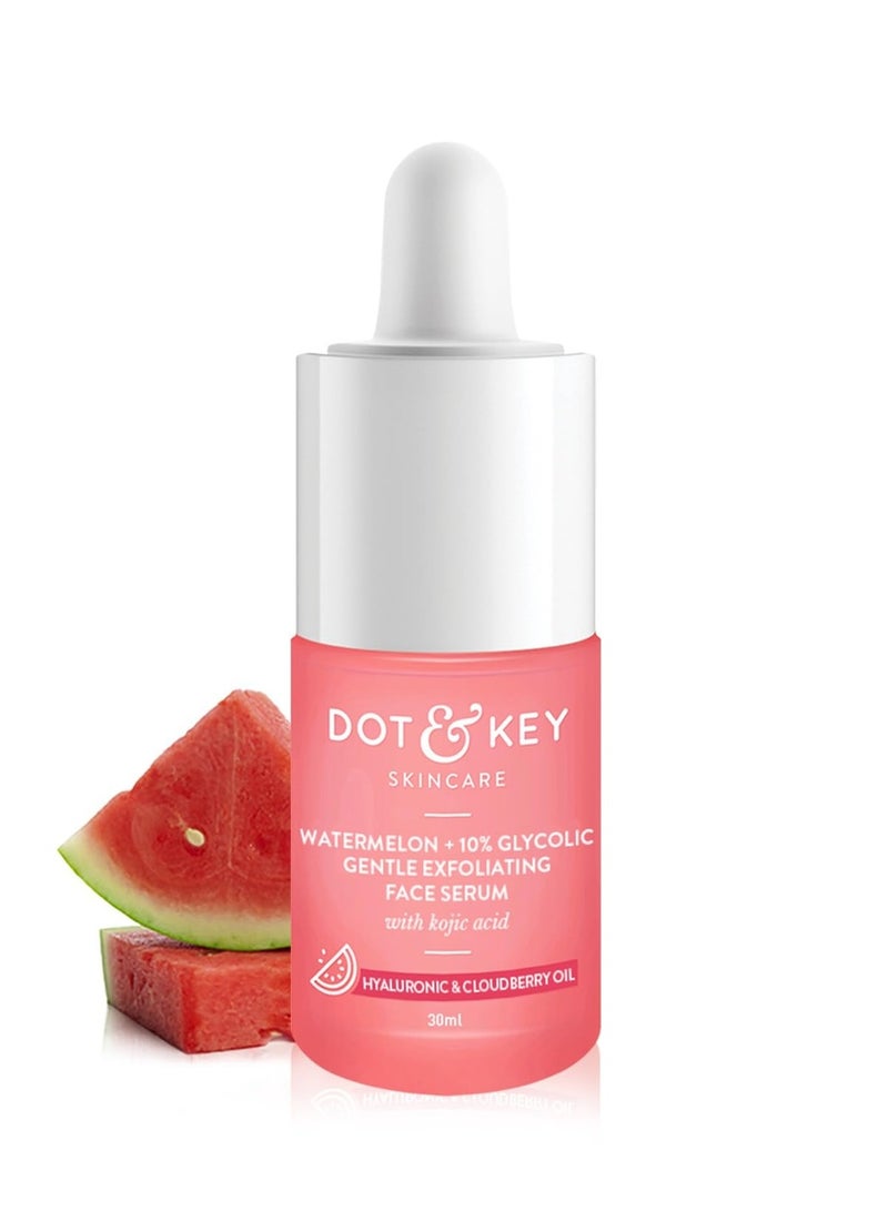 Dot & Key Watermelon 10% Glycolic Serum for Face Glowing, With KojicI | Targets Pigmentation & Dark Spots | Targets Dullness, Uneven Texture, Sebum & Excess Oil | Serum For Oily & Normal Skin | 30ml