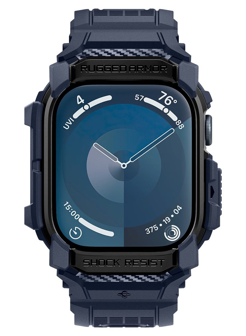 Rugged Armor Pro for Apple Watch Series 10 (42mm) Case with Band - Navy Blue